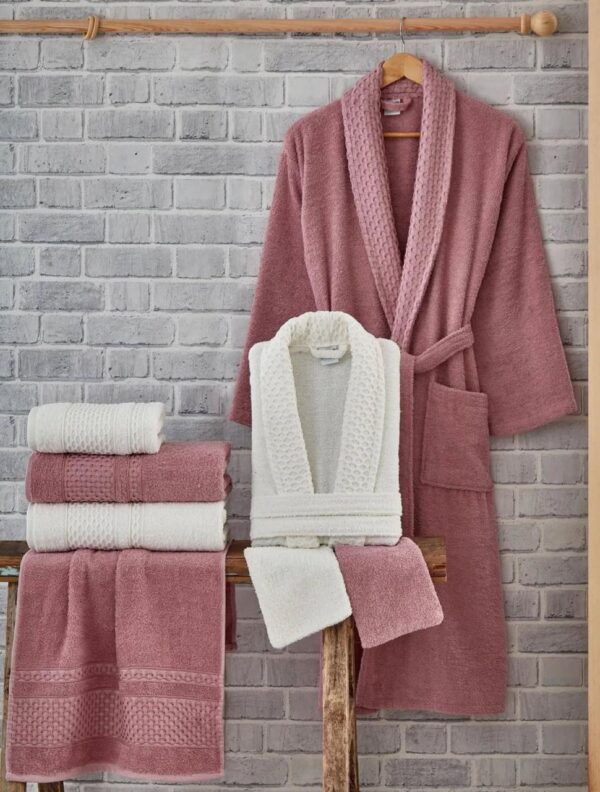 Cape de bain 8 pieces 100% coton de la marque rose nure