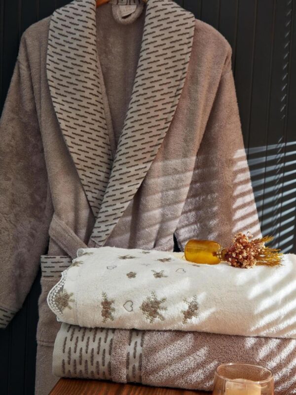 Ensemble magnifique de peignoirs Janset - 6 Pièces en coton turc de qualité supérieure