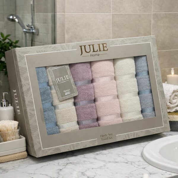 Coffret de 6 serviettes de visage coton 90*50 cm