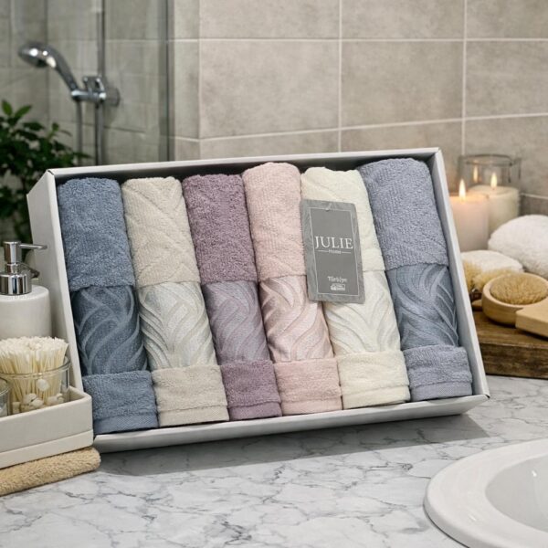 Coffret de 6 serviettes de visage coton 90*50 cm