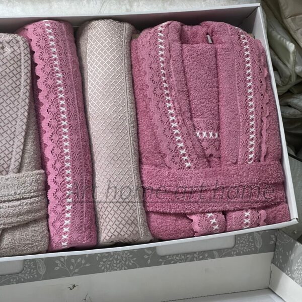 Cape de bain couple 6 pieces 100% coton