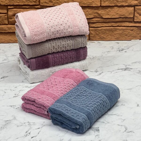 Serviette visage – Lot de 6 pièces (50x90 cm)